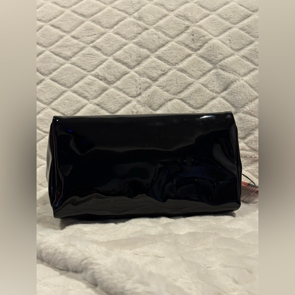 JC Juicy couture travel cosmetic makeup bag shiny black with bling juicy NWT - Picture 8 of 9